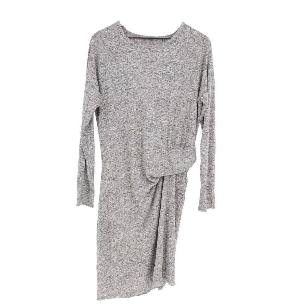 Athleta Dress Womens L Twisted Front Heathered Gray Long Sleeve Stretch